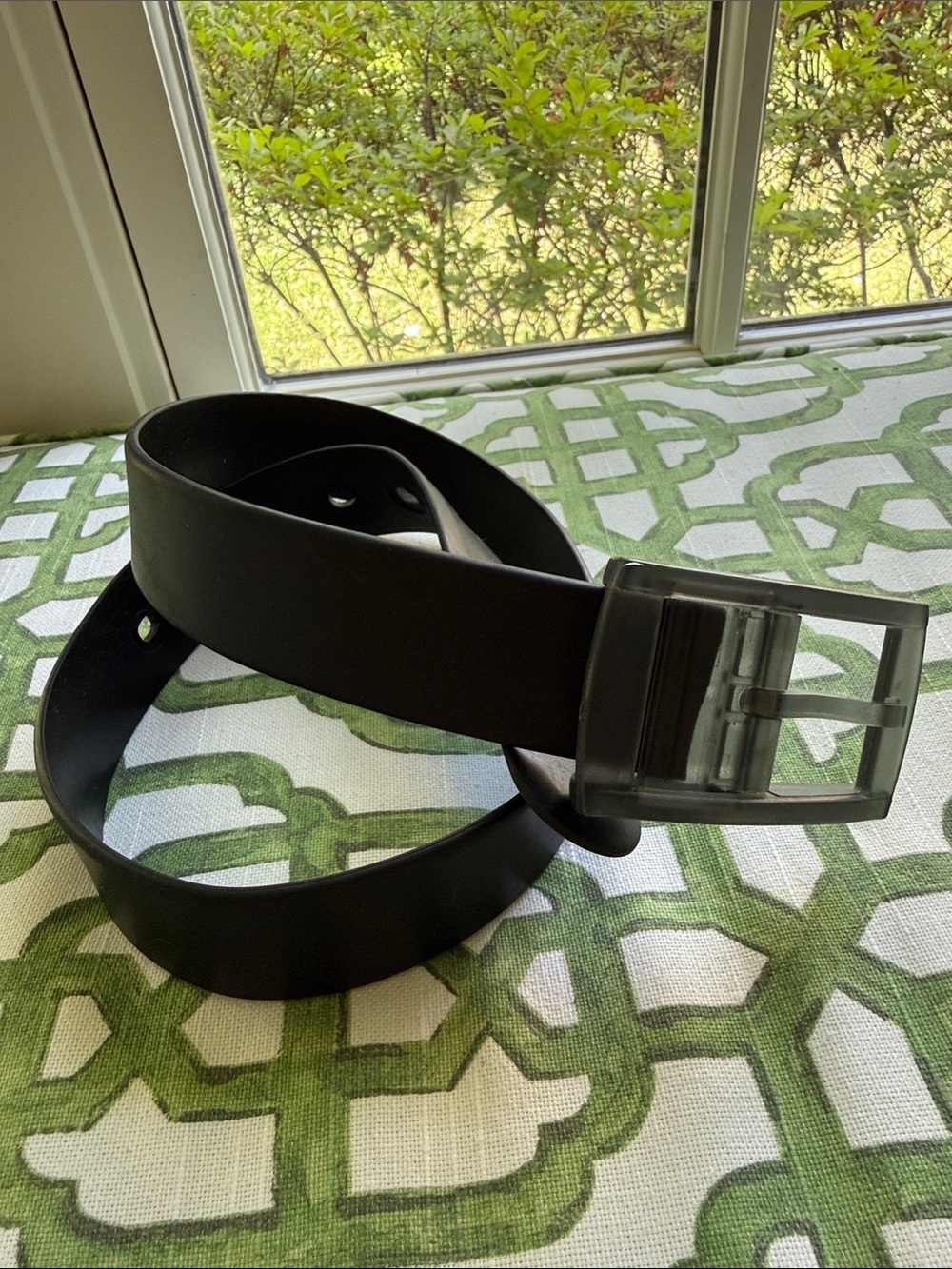 Equestrian C4 Black Belt with Transparent Buckle